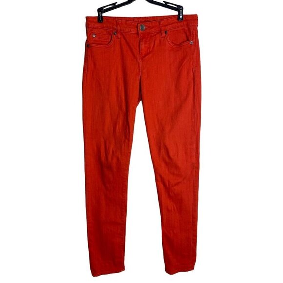 KUT from the KLOTH Orange "Diana" Skinny Jeans Twill/Denim Women's Size 4 - Picture 1 of 11